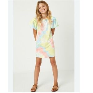 Hayden Girls Tie Dye Puff Sleeve Dress